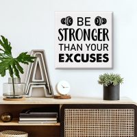 Motivational Gym Wall Art Print Be Stronger Than Your Excuses Poster Wall Decoration for Home Gym Workout Room 8x8 Inches - Image 5
