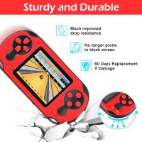 16 Bit Handheld Game for Kids Adults, 3.0'' Large Screen Preloaded 230 HD Classic Retro Video Games with USB Rechargeable Battery & 3 Game Cartridges for Birthday Gift for Kids 4-12 (Red) - Image 5