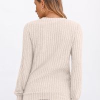 AUTOMET Womens V Neck Long Sleeve Shirt Fall Fashion Tops Tunic Dressy Casual Sweater Clothes Cute Trendy Work Outfits 2025 - Image 4