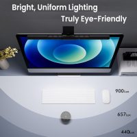 Quntis Computer Monitor Lamp, Screen Monitor Light Bar for Eye Caring, USB Reading LED Task Lamp with Auto-Dimming, Dimmable Light Bar, Touch Control, No Glare Space Saving Home Office Desk Lamps - Image 5