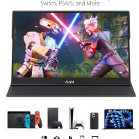 MNN Portable Monitor 15.6inch FHD 1080P USB C HDMI Gaming Ultra-Slim IPS Display w/Smart Cover & Speakers,HDR Plug&Play, External Monitor for Laptop PC Phone Mac (15.6'' 1080P) - Image 3