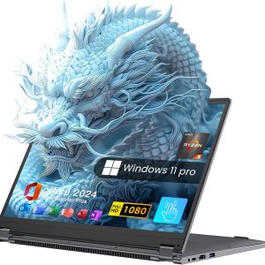 EYY 2 in 1 Laptop Computer, 15.6" 16GB DDR4 512GB SSD Touchscreen Notebook, AMD Ryzen R3 3200U(Up to 3.5 GHz), Radeon Vega 3, 1920x1080 FHD Display, Windows 11 Pro, Wifi, BT5.1 RJ45, Blacklit Keyboard