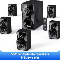 Bobtot Surround Sound Speakers Home Theater Systems - 700 Watts Peak Power 5.1/2.1Wired Stereo Speaker System 5.25" Subwoofer Strong Bass with Bluetooth HDMI ARC Optical Input - Image 9