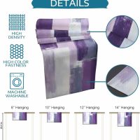 Table Runner Abstract Purple White Gray Modern Table Runners Kitchen Dining Table Decoration for Home Farmhouse Party Decor 13"x72" - Image 7