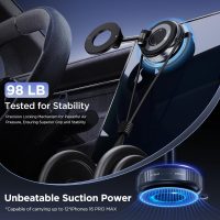 Vacuum Magnetic Phone Holders for Your Car 2026 Suction Cup Phone Mount with Washable Nano Gel Pads 360° Adjustable Phone Mount Unlock More Scenes,Phone Holder for Smartphone&Car/Gym/Mirror - Image 5