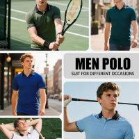 ZITY 3 Pack Men Polo Shirts Short Sleeve with Pocket Sport Wicking Shirts for Men Casual Athletic Collared T-Shirts - Image 5