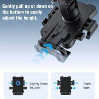 Bike Phone Holder Mount, Secure Handlebar Phone Mount Holder for Bike and Motorcycle, Suitable for iPhone and 4.5-6.8" Smartphones, Black - Image 6