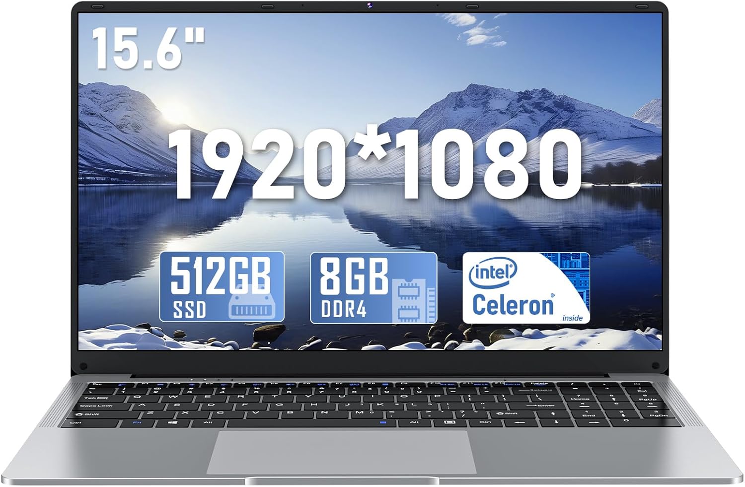 2025 Laptop 15.6 inch, Laptop Computer with N4000 Processor with 8GB RAM 512GB SSD, FHD Display 1920*1080P, WIFI5 BT4.2 HDMI Windows 11 Laptop, Thin and Light Laptop, Office Laptop, Study Laptop