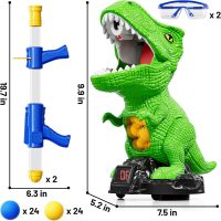 Dinosaur Shooting Toys for Kids 3-5 Years, Movable Target Shooting Games with 2 Air Pump Launcher, Interactive Competition Game Gift for Boys and Girls Ages 3 4 5 6 7 8 Years Old - Image 5
