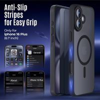 Designed for iPhone 16 Plus Case, Compatible with MagSafe, with Privacy Screen Protectors X2, [Camera Protection] [15FT Military Drop Protection] Shockproof Phone Case, 6.7", Black - Image 6