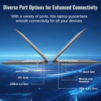 2025 Laptop Computer 15 15.6 Inch FHD, Windows 11 Pro with MS Office for School College Students Business, 8GB RAM, 256GB SSD, Dual-Core Intel Celeron(Up to 2.6GHz), Wi-Fi, Bluetooth, USB 3.2, Gray - Image 5