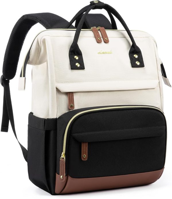 LOVEVOOK Laptop Backpack for Women, 15.6 Inch Work Business Backpacks Purse With Large Capacity, Waterproof Nurse Bag College Bookbag for School, Waterproof Casual Daypack for Travel