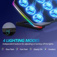 Laptop Cooling Pad, Gaming Laptop Cooler with 9 Quiet Fans, Laptop Cooling Stand for 12-17 Inch, Laptop Computer Fan with 5 Height Adjustable,2 USB Ports,1 Phone Stand - Image 6