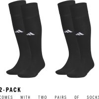 adidas Rivalry Soccer Socks (2-Pack) Over-The-Calf Athletic Fit for Men & Women - Image 5