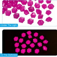 100pcs Glow Rocks 10-15mm Glow Pebbles Decoration in The Dark Luminous Stones Decor DIY Decorative Purple for Garden, Potted Plant, Fish Tank - Image 4