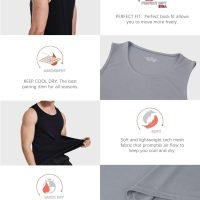 OYGSieg 6 Pack Men's Quick Dry Workout Tank Tops Breathable Gym Sleeveless Muscle Shirts for Active Men - Image 3