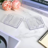 Bremorou 2 Pcs Phone Holder Wall Mounted Clear Plastic Self Adhesive with Charging Hole Shelf Stand Cell Phone Wall Mount Bedside Practical Smartphone Accessories for Home Office - Image 7