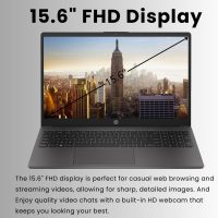 HP 255 G10 15.6" FHD Business Laptop, AMD Ryzen 7 7730U, 16GB RAM, 512GB PCIe SSD, Numeric Keypad, Webcam, Wi-Fi 6, HDMI, Windows 11 Pro, Black - Image 2