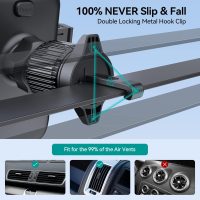 Car Phone Holder Mount, [Military-Grade Suction & Super Sturdy Base] 3 in 1 Universal Phone Mount for Car Dashboard Windshield Air Vent Car Mount for iPhone Android Smartphone GPS Navigator - Image 5