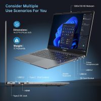 2025 AMD Laptop, 16.1inch Laptop Computer with AMD Ryzen 7 5000 Series(8C/16T, Up to 4.3GHz), 16GB RAM 512GB NVMe SSD Windows 11 Laptop, Radeon RX Vega 8 Graphics,WiFi 6, Backlit KB - Image 5