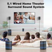 Bobtot Surround Sound Systems Home Theater System - 800 Watts Peak Power 6.5" Subwoofer 5.1/2.1 Wired Stereo Speakers Strong Bass with HDMI ARC Optical AUX Bluetooth Input - Image 2