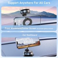 Vacuum Magnetic Phone Holder, 360° Adjustable Magnetic Car Mount, Foldable Portable Suction Cup Cell Phone Mount for Car/Gym/Mirror/Shower, Compatible with All Smartphones & All Car Models - Image 5