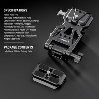 NEEWER Foldable V Mount Battery Plate with Arca Type Quick Release Camera Baseplate, Lightweight DSLR Camera Video Rig Compatible with SmallRig V Mount Battery Cage DJI RS4 RS3 Gimbal, PS015 PRO - Image 9