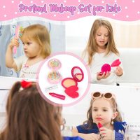 Play Purse for Little Girls, 32PCS Toddler Purse with Pretend Makeup for Kids, Princess Toys Includes Handbag, Phone, Wristwatch, Silk Scarf Kids Toy Purse Birthday Gift for Girls 3 4 5 6 + - Image 5