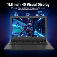 Azeyou 11.6” Laptop HD Display, Student Laptop Computer 4GB DDR4 RAM, 128GB SSD, OS 11 Pro Laptops, WiFi, BT4.2, USB3.0, Type_C 4000mAh Battery (Black) - Image 2