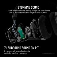 CORSAIR VOID RGB ELITE Wireless Gaming Headset – 7.1 Surround Sound – Omni-Directional Microphone – Microfiber Mesh Earpads – Up to 40ft Range – iCUE Compatible – PC, Mac, PS5, PS4 – Carbon - Image 3