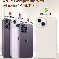 GONEZ Magnetic for iPhone 14 Case, Compatible with Magsafe, with Screen Protector + Camera Protector, Anti-Scratch Microfiber Lining, Liquid Silicone Shockproof Protective Phone Case, Stone - Image 2