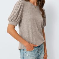 AUTOMET Womens Tops Summer Sweater Long Tunic Dressy Casual Blouses Business Cute Trendy Short Sleeve Shirt 2025 - Image 3