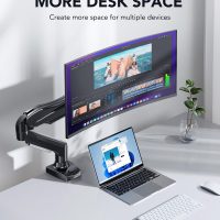 HUANUO Single Monitor Mount, 13 to 32 Inch Gas Monitor Arm, Adjustable Stand, Vesa Mount with Clamp and Grommet Base - Fits 4.4 to 19.8lbs LCD Computer Monitors - Image 5