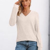 AUTOMET Womens V Neck Long Sleeve Shirt Fall Fashion Tops Tunic Dressy Casual Sweater Clothes Cute Trendy Work Outfits 2025 - Image 2