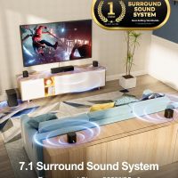 ULTIMEA 7.1ch Virtual Surround Sound Bar, Sound Bar for Smart TV with 4 Surround Speakers, Peak Power 330W, Surround Sound System for TV, App Control, TV Soundbar with Subwoofer, Opt/AUX/BT, Aura A40 - Image 2
