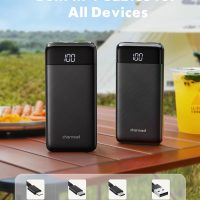 charmast Portable Charger with Built in Cables, Power Bank with Cords Wires, Slim 10000mAh Travel Battery Pack 6 Outputs 3 Inputs 3A Fast Charging for Samsung Google Pixel LG Moto iPhone iPad - Image 2