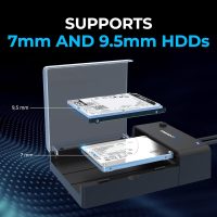 SABRENT USB 3.0 to SATA External Hard Drive Lay-Flat Docking Station for 2.5 or 3.5in HDD, SSD [Support UASP] (EC-DFLT) - Image 5