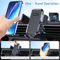 Car Phone Holder Mount, Super Stable Air Vent Cell Phone Car Mount with 2025 Metal Hook Clip, 360° Rotation,One Button Release for iPhone, Galaxy, Google, and All Other Smartphones - Image 2