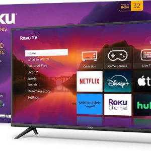 Roku Smart TV – 32-Inch Select Series 720p HD RokuTV with Roku Voice Remote, Bright Picture, Customizable Home Screen – Live Local News, Sports, Gaming