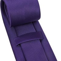 Generic Solid Color Tie, Formal Necktie for Men, Black - Image 3