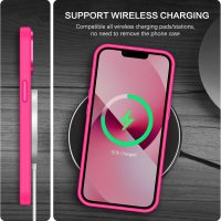 BENTOBEN Magnetic for iPhone 13 Case & iPhone 14 Case [Compatible with Magsafe] Translucent Matte Phone Case iPhone 13/14 Slim Thin Shockproof Women Men Protective Cover Cases, Hot Pink - Image 6