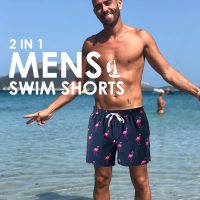 Men's Swim Trunks，Mesh Lining Quick Dry with Pockets Beach Shorts Hawaiian - Image 2