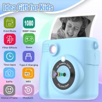 Kids Camera Instant Print, Christmas Birthday Gifts for Kids Age 3-12, Selfie Digital Camera with 1080P Videos,Toddler Portable Travel Cameras Toy for 4 5 6 7 8 9 Year Old Boys Girls-Blue - Image 2