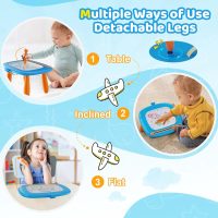 Kikidex Magnetic Drawing Board, Toddler Girl Toys for 1-2 Year Old, Doodle Board Pad Learning and Educational Toys for 1 2 3 Year Old Baby Kids Birthday Gift(Light Blue) - Image 5