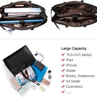LOVEVOOK Laptop Tote Bag for Women 15.6 Inch Waterproof Leather Computer Bags Business Office Work Briefcase Black - Image 6