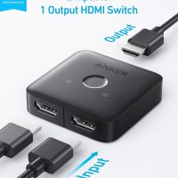 Anker HDMI Switch, 4K@60Hz HDMI Switcher, 2 in 1 Out with Smooth Finish, Supports HDR, 3D, Dolby, Compatible with Laptops, PC, Xbox Series, PS5 / PS4, Projector, and More - Image 2