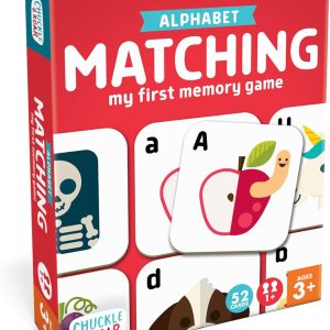Chuckle & Roar - Matching Game Alphabet - Board Game for Kids 3 and up - Concentration Game for Toddlers - Preschool