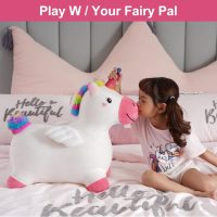iPlay, iLearn Bouncy Pals Hopping Unicorn Horse, Toddler Girl Inflatable Bouncing Animal Hopper Toy, Outdoor Indoor Plush Ride on Bouncer, Baby Birthday Gift 18 Month 2 3 4 Year Old Kid - Unicorn - Image 7