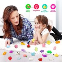 KINGYAO Squishies Squishy Toy 24pcs Party Favors for Kids Mochi Squishy Toy moji Kids Mini Kawaii squishies Mochi Stress Reliever Anxiety Toys Easter Basket Stuffers fillers with Storage Box - Image 2