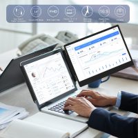 Laptop Screen Extender, 14" FHD 1080P IPS Laptop Monitor Extender Dual Screen, Portable Monitor for Laptops 13-17" with USB-C/HDMI Port, Plug n Play for Windows/Mac/Android/Switch/PS5 - Image 2